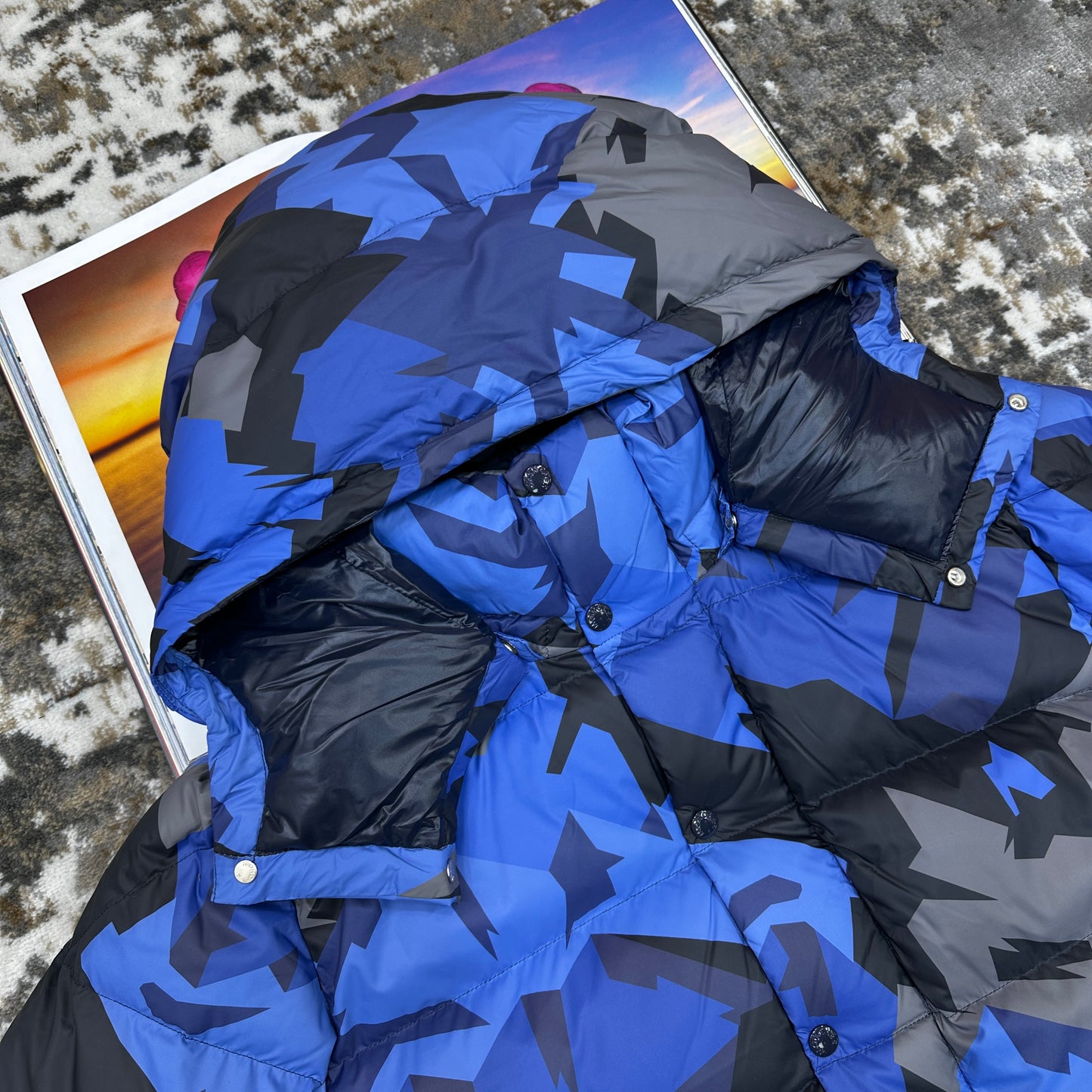 MNCLR CAMO JACKET - BLUE BLACK