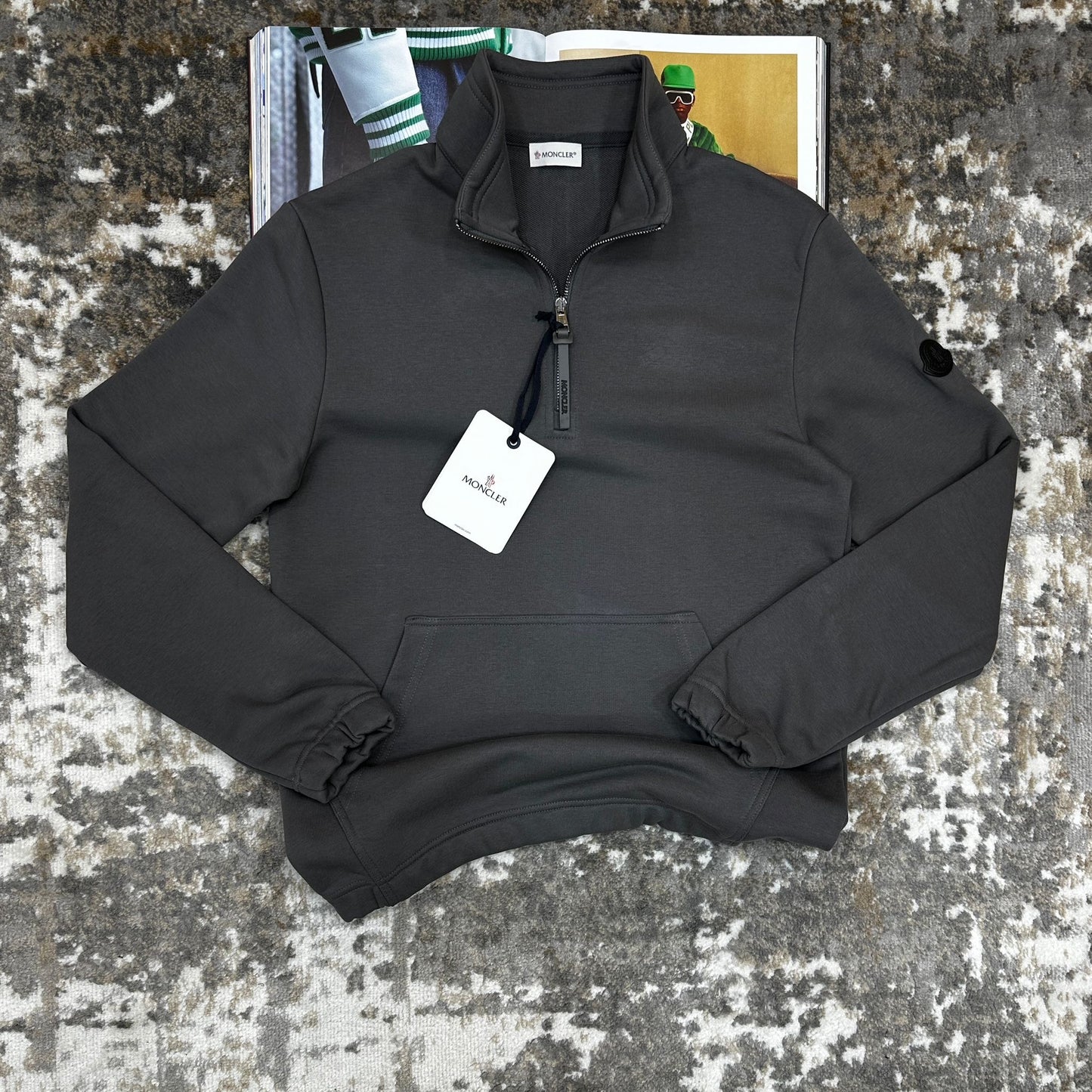 MNCLR HALF ZIP JUMPER - DARK GRAY