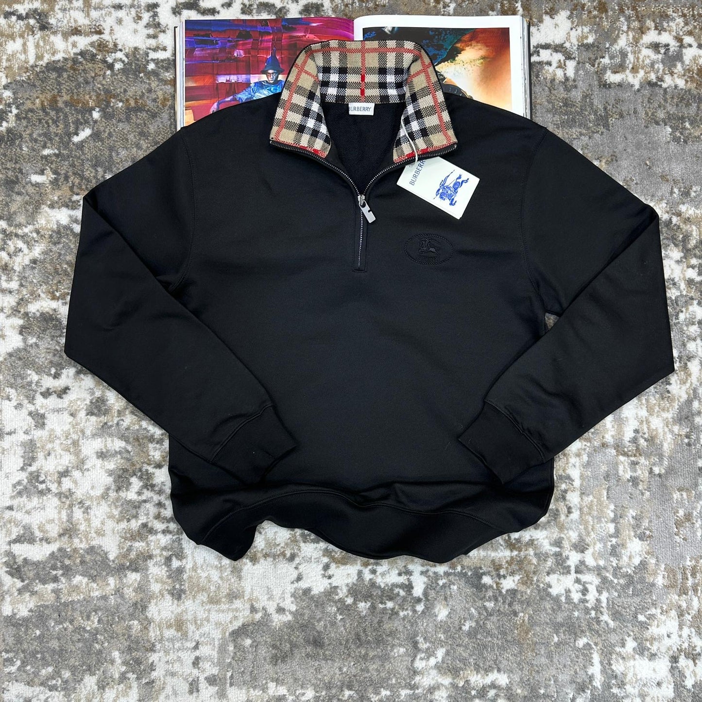 BURB HALF ZIP JUMPER - BLACK