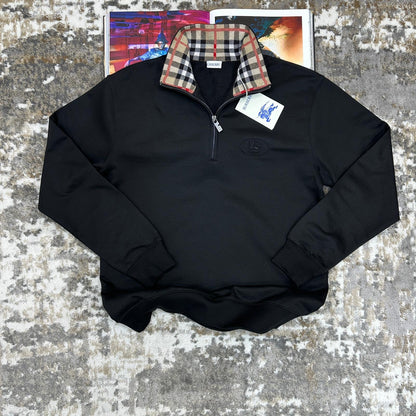 BURB HALF ZIP JUMPER - BLACK