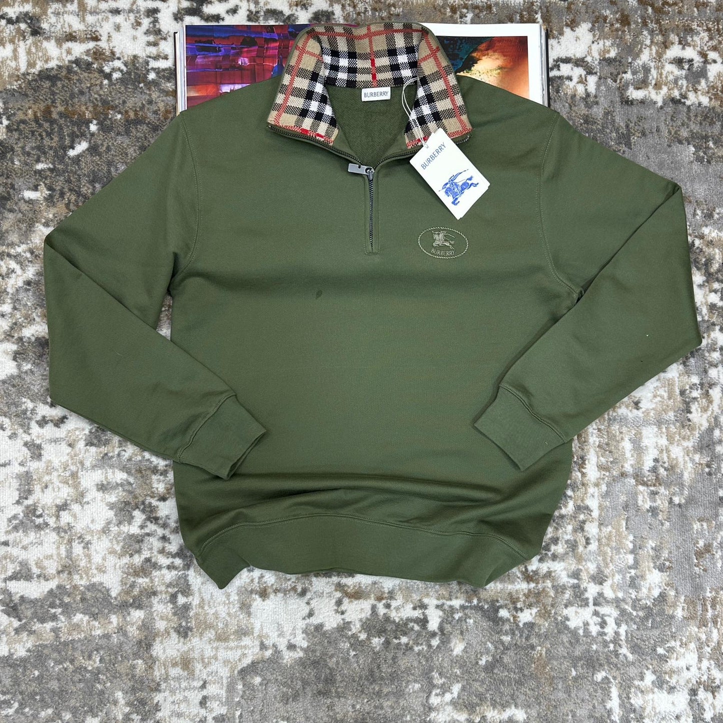 BURB HALF ZIP JUMPER - GREEN