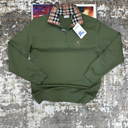 BURB HALF ZIP JUMPER - GREEN