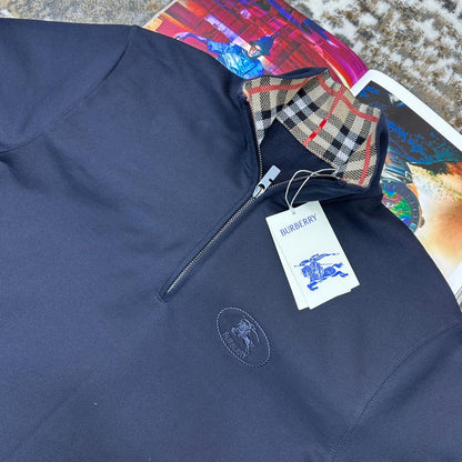 BURB HALF ZIP JUMPER - NAVY
