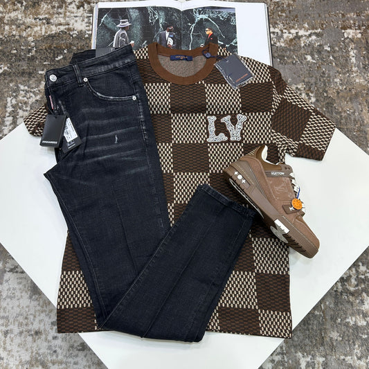 LVE  T-SHIRT - BROWN