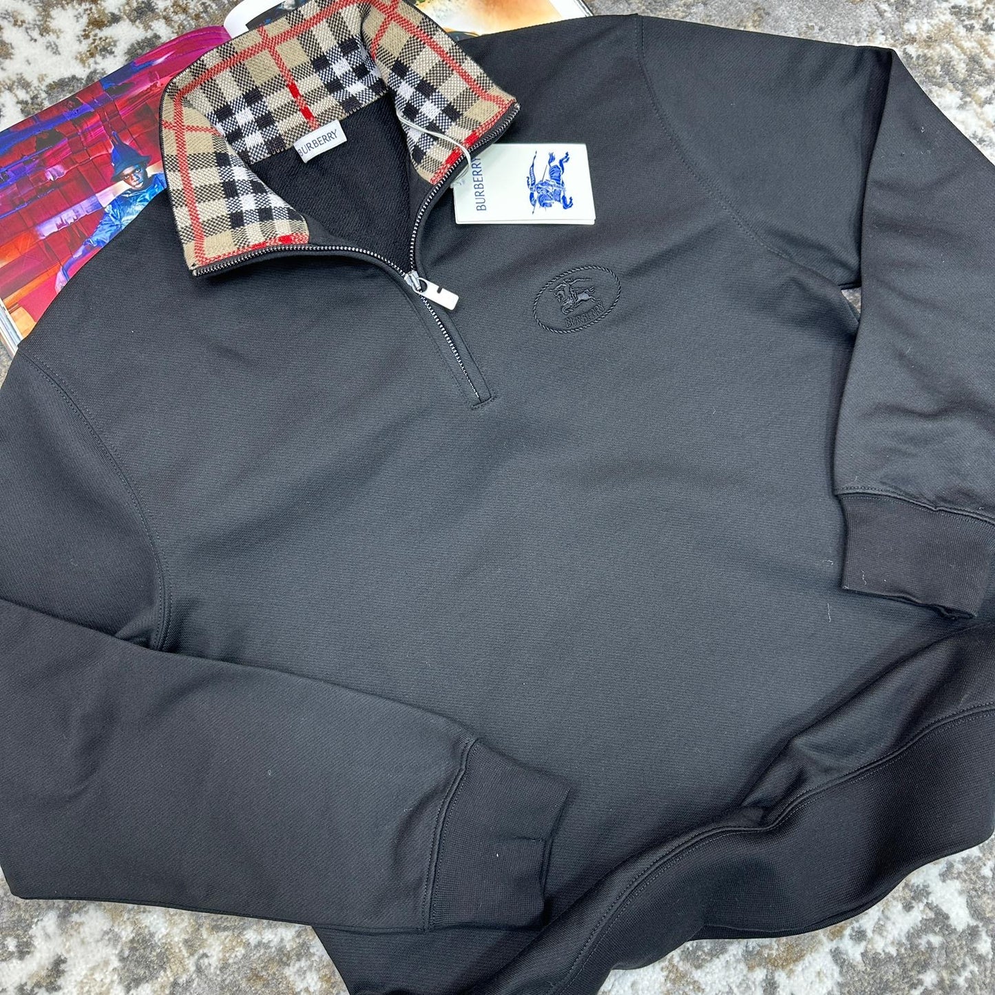 BURB HALF ZIP JUMPER - BLACK