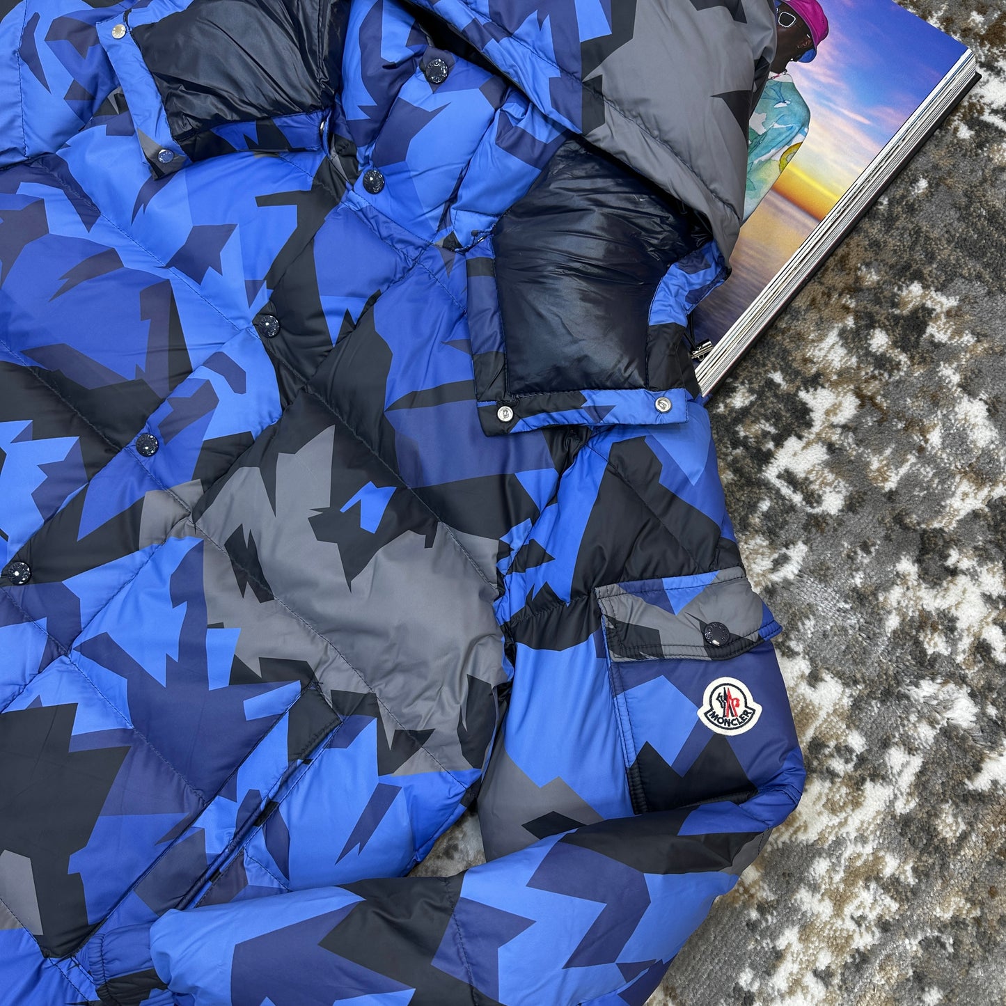 MNCLR CAMO JACKET - BLUE BLACK