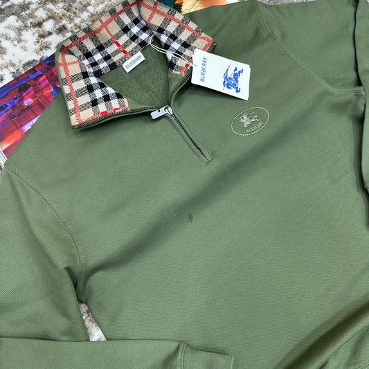 BURB HALF ZIP JUMPER - GREEN
