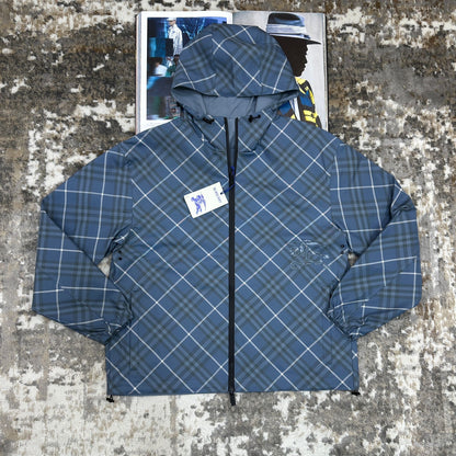 BURB - REVERSIBLE JACKET- SKY BLUE