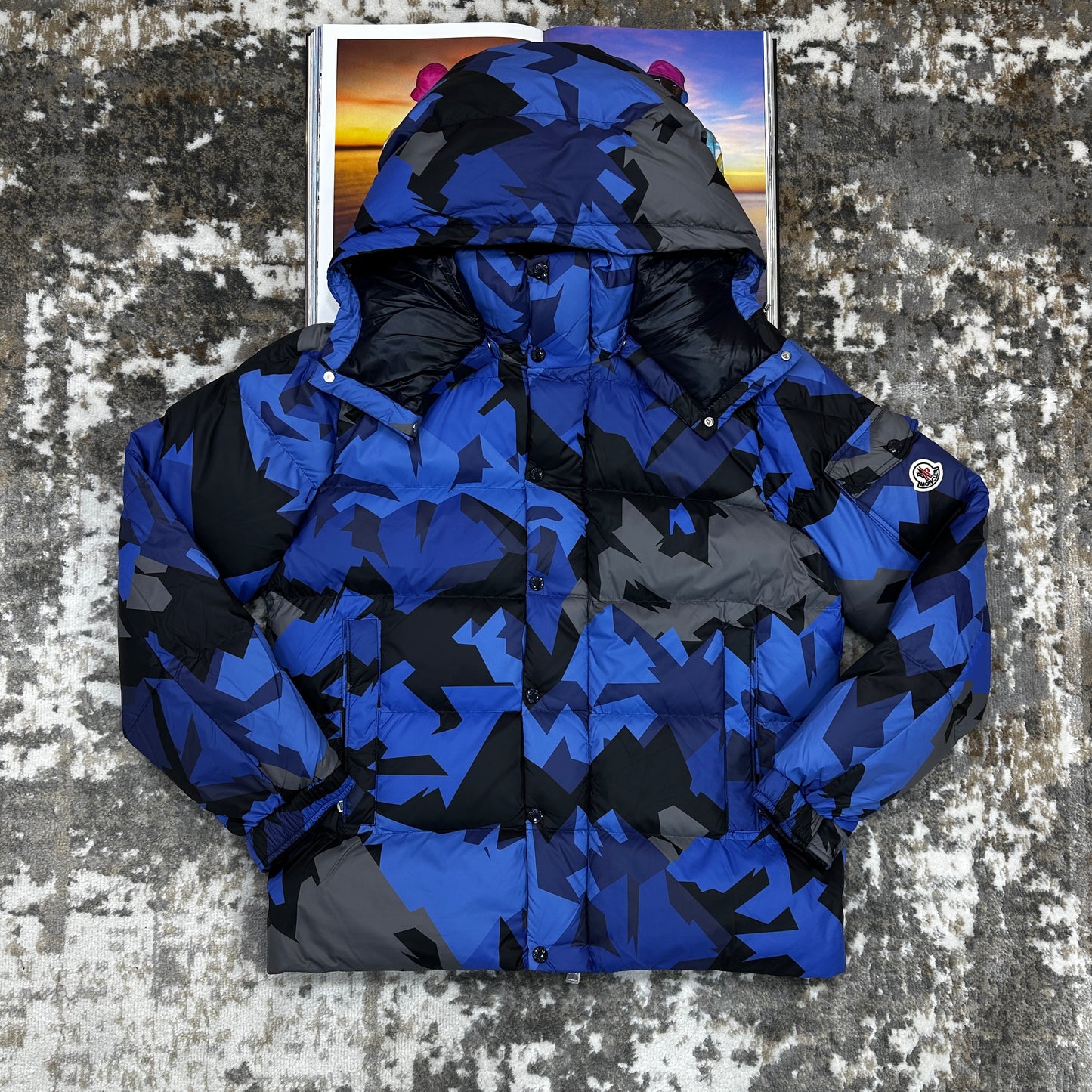 MNCLR CAMO JACKET - BLUE BLACK