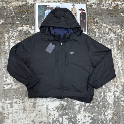 PDA REVERSIBLE RAIN JACKET - BLACK-NAVY