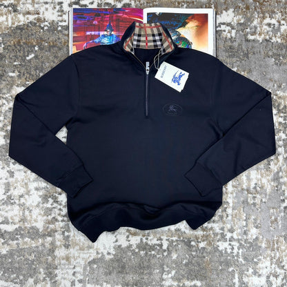 BURB HALF ZIP JUMPER - NAVY