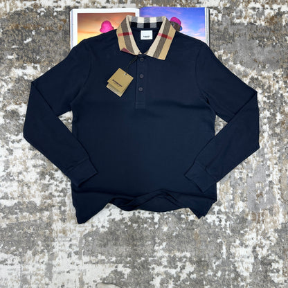 BURB LONG SLEEVE POLO - NAVY