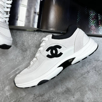 CHNEL LADIES TRAINER- BLACK- WHITE