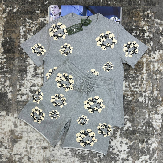 DENM TERS SHORT SET - GRAY